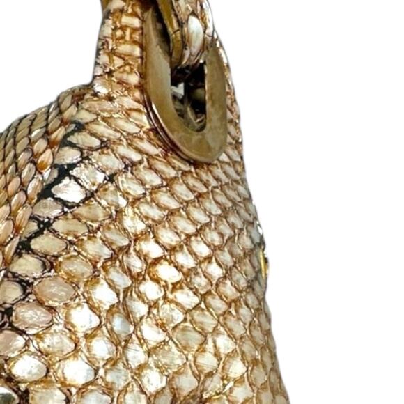 Jimmy Choo Metallic Gold
Snakeskin Leather Tulita Pochette
Bag - Picture 11 of 15